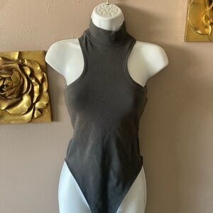 Zara Charcoal Sleeveless Bodysuit